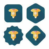 baby onesie flat icon with long shadow eps10 N26