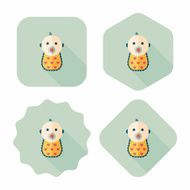 baby flat icon with long shadow eps 10 N25