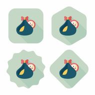 baby flat icon with long shadow eps10 N87