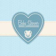 Baby shower invitation design in blue