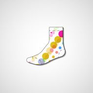 Abstract illustration on sock