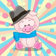 Pig with hat