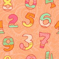 Numbers vector pattern