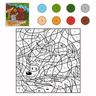 Color by number (hedgehog)