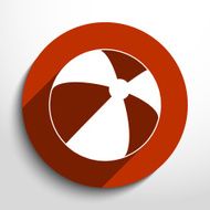 Vector beach ball flat icon