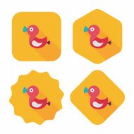 Duck toy flat icon with long shadow eps 10 N35