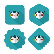 Chinese New Year boy flat icon with long shadow eps10 N39