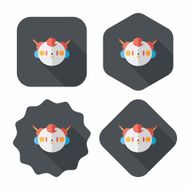 Chinese New Year boy flat icon with long shadow eps10 N40