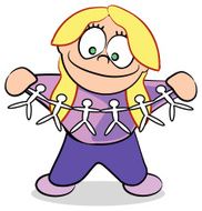 Little Girl with Paper Chain
