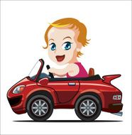 Baby girl in Car