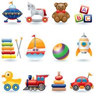 Icon set Baby Toys