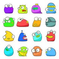 funny cartoon unusual monsters