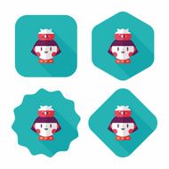 Pet fish and girl friendship flat icon eps10 N4