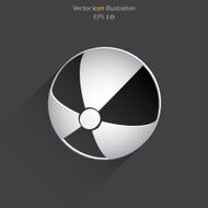 Vector beach ball flat icon N2