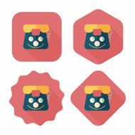 toy phone flat icon with long shadow eps10 N22