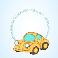 Blank frame with kiddish style car toy
