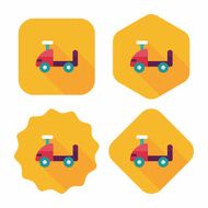 toy car flat icon with long shadow eps10 N46