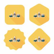 Train toy flat icon with long shadow EPS 10 N46