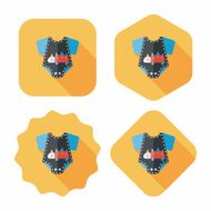 baby onesie flat icon with long shadow EPS 10 N19