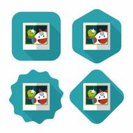 newborn photo flat icon with long shadow eps10 N14