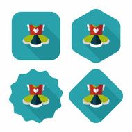 kid dress flat icon with long shadow eps10 N3