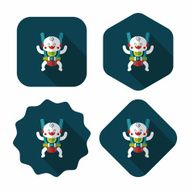 baby flat icon with long shadow eps10 N89