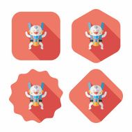 baby flat icon with long shadow eps10 N90