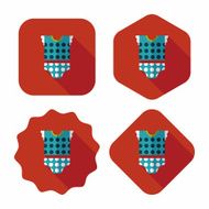 baby clothes flat icon with long shadow EPS 10 N14