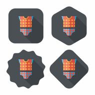 baby clothes flat icon with long shadow EPS 10 N15