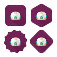baby boy flat icon with long shadow N3