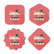 Baby walker flat icon with long shadow eps10 N46