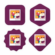 newborn photo flat icon with long shadow eps10 N16