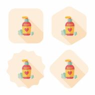baby cosmetics flat icon with long shadow eps10 N13