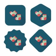 socks flat icon with long shadow EPS 10 N12