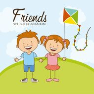 Friends design vector illustration