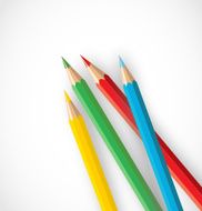 Color pencils on a white background vector illustration