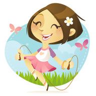 Skipping girl