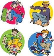 Skateboard Extreme Sports Dudes