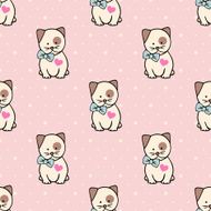 Seamless pattern with Kitty N2