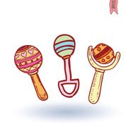 baby rattle vector illustration