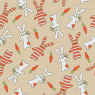 vector cute bunnies seamless pattern