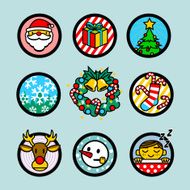 Christmas vector icons set N9
