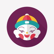 Chinese New Year flat icon with long shadow eps10