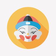 Chinese New Year flat icon with long shadow eps10 N3