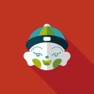 Chinese New Year flat icon with long shadow eps10 N6