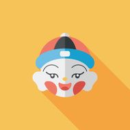 Chinese New Year flat icon with long shadow eps10 N7