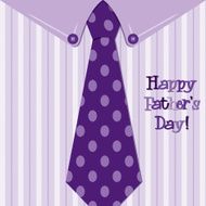 Bright shirt and tie &#039;Happy Father&#039;s Day&#039; neck card