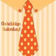 Bright shirt and tie &#039;Happy Father&#039;s Day&#039; neck card N4