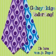Bright peacock design &#039;Happy Father&#039;s Day&#039; neck tie card N3