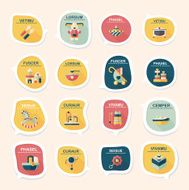 baby bubble speech banner design flat background set eps10 N6